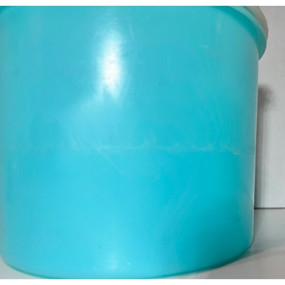 Vtg ACTION Ind Inc Plastic Storage Containers Blue w/ lid Circular - Picture 3 of 8